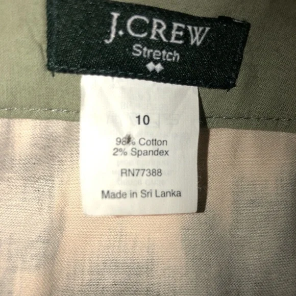 J Crew Blurred Olive Abstract Stretch Skirt Size 10 - Picture 3 of 9